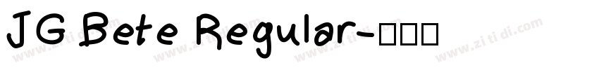 JG Bete Regular字体转换